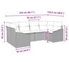 vidaXL Ensemble de Canap&eacute;s avec coussin 6 pcs Gris clair polyrotin