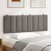 vidaXL Coussin de t&ecirc;te de lit Hanko taupe 120 cm tissu