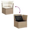 vidaXL Ensemble de canapé de jardin avec coussin 4 pcs Beige et crème