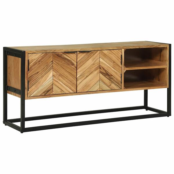vidaXL Meuble TV Marron 110 x 30 x 50 cm Bois d'acacia massif