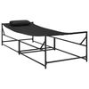 vidaXL Transat de Jardin 2 pc Noir Acier enduit de poudre