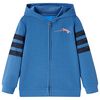 vidaXL Sweatshirt &agrave; capuche fermeture &eacute;clair enfants bleu 128