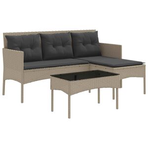 vidaXL Ensemble de canap&eacute; de jardin 2 pc polyrotin