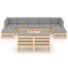 vidaXL Salon de jardin 10 pcs avec coussins Bois de pin massif