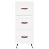 vidaXL Buffet haut Blanc 34,5x34x180 cm Bois d'ing&eacute;nierie