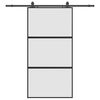 vidaXL Porte coulissante avec kit de quincaillerie noir 102,5x205 cm