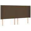 vidaXL Sommier &agrave; lattes de lit matelas et LED Marron fonc&eacute; 160x200 cm