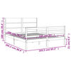 vidaXL Cadre de lit sans matelas blanc 160x200 cm bois massif