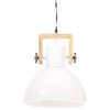 vidaXL Lampe suspendue industrielle 25 W Blanc Rond 30 cm E27