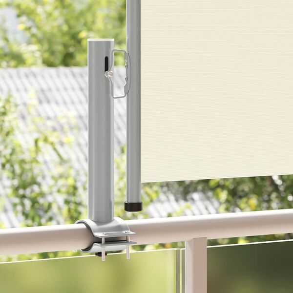 vidaXL Auvent lat&eacute;ral r&eacute;tractable de patio 60x300 cm Cr&egrave;me