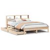 vidaXL Lit biblioth&egrave;que sans matelas 120x200 cm bois de pin massif