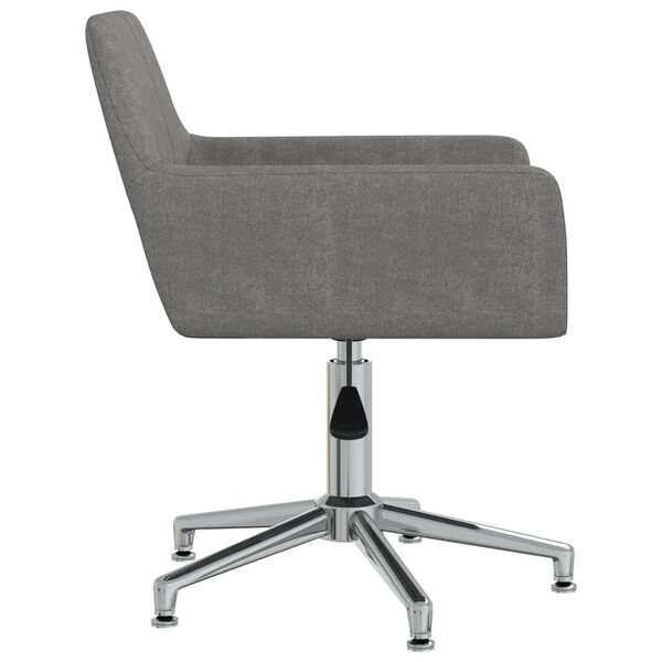 vidaXL Chaises pivotantes &agrave; manger lot de 6 Gris clair Tissu