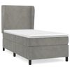 vidaXL Sommier &agrave; lattes de lit et matelas Gris clair 90x200 cm Velours
