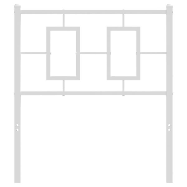 vidaXL T&ecirc;te de lit de remplacement m&eacute;tal blanc 75 cm
