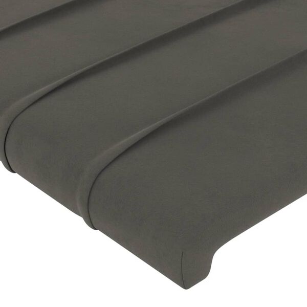vidaXL Tête de lit Gris foncé 90x5x78/88 cm Velours