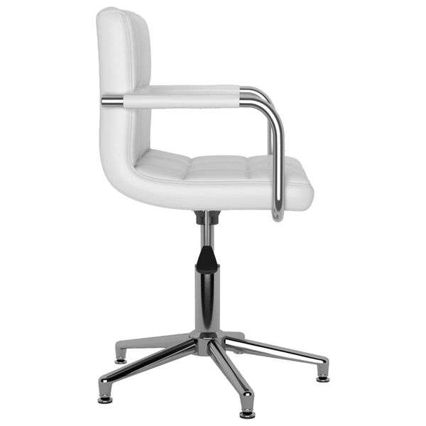 vidaXL Chaises &agrave; manger pivotantes lot de 6 blanc similicuir