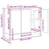 vidaXL Meuble d'appoint Ch&ecirc;ne noir 96,5 x 30 x 75 cm Bois d'ing&eacute;nierie