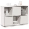 vidaXL Buffet Blanc 110,5x35x80 cm Bois massif de pin