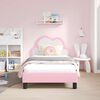 vidaXL Cadre de lit avec t&ecirc;te de lit Rose 80 x 160 cm PU