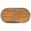vidaXL Plateau de table ovale Bois de teck massif Naturel