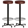 vidaXL Tabourets de bar lot de 2 76 cm cuir v&eacute;ritable