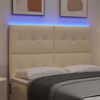 vidaXL T&ecirc;te de lit LED avec des lumi&egrave;res &agrave; LED Cr&egrave;me 160 cm Polyester