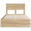 vidaXL Cadre de lit Ch&ecirc;ne Sonoma 120 x 200 cm Bois Ing&eacute;nierie