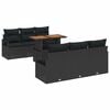 vidaXL Ensemble de canap&eacute; de jardin 7 pcs Noir Poly rotin