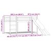 vidaXL Lit superpos&eacute; sans matelas avec toboggan blanc noir 80x200 cm