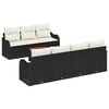 vidaXL Ensemble de canap&eacute; de jardin 8 pc Noir polyrotin