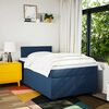 vidaXL Sommier &agrave; lattes de lit avec matelas bleu 120x190 cm tissu