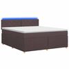 vidaXL Lit boxspring avec matelas Marron fonc&eacute; 160 x 200 cm Tissu