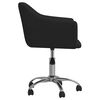vidaXL Chaises pivotantes &agrave; manger lot de 6 Noir Tissu