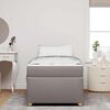 vidaXL Cadre de lit avec matelas Taupe 90 x 200 cm tissu