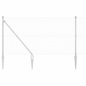 vidaXL Cl&ocirc;ture en fil soud&eacute; avec pointes 10 x 1,2 m Acier galvanis&eacute;
