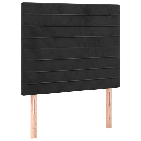 vidaXL T&ecirc;te de lit Noir 100x5x118/128 cm Velours