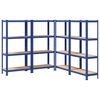 vidaXL &Eacute;tag&egrave;res de rangement &agrave; 4 niveaux 4 pcs acier bois d'ing&eacute;nierie