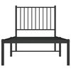 vidaXL Cadre de lit métal sans matelas avec tête de lit noir 80x200 cm