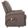vidaXL Fauteuil de massage Taupe Tissu