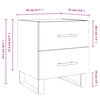 vidaXL Table de chevet blanc 40x35x47,5 cm bois d&rsquo;ing&eacute;nierie
