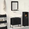 vidaXL Ensemble de mobilier de salle de bain Montage mural 2 pcs Noir