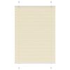 vidaXL Store pliss&eacute; cr&egrave;me 85x150 cm largeur du tissu 84,4 cm polyester