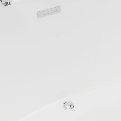 vidaXL Baignoire avec robinet Blanc Acrylique 204 L