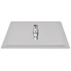 vidaXL T&ecirc;te de douche plongeante carr&eacute;e en acier inoxydable 30x30 cm