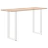 vidaXL Pieds de table de bar en U, 2 pi&egrave;ces, blanc, 40 x (100-101) cm, acier