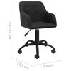 vidaXL Chaises pivotantes &agrave; manger lot de 4 Noir Tissu