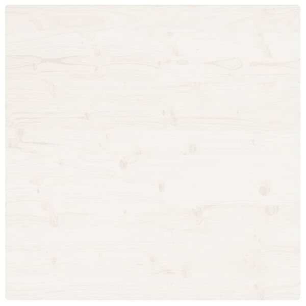 vidaXL Dessus de table blanc 80x80x2,5 cm bois de pin massif