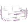 vidaXL Canap&eacute; &agrave; 2 places Cr&egrave;me 120 cm Tissu