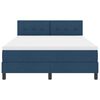 vidaXL Lit &agrave; ressorts avec matelas avec LED Bleu 160 x 200 cm tissu