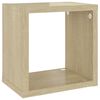 vidaXL &Eacute;tag&egrave;res cube murales 6 pcs Ch&ecirc;ne sonoma 22x15x22 cm